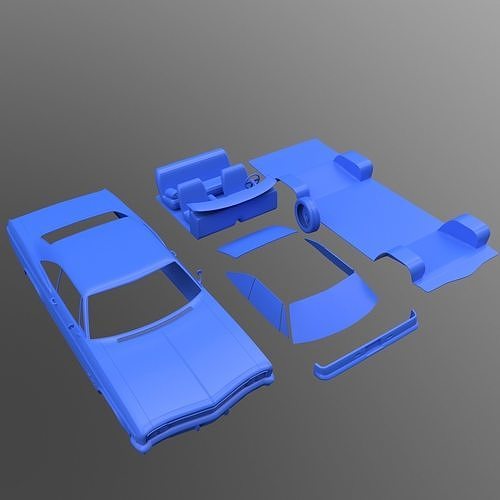 chevrolet impala ss imprimible coche vehiculo separar partes 1 24 18 32 10 miniz Tamiya radio rc cáscara scalextric espacio cuerpo 3D print model - Mito3D