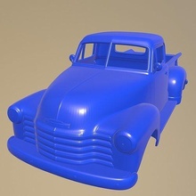 chevrolet pickup 1950 printable car body slot 1 10 separate parts scalextric tamiya rc miniz crawler kyosho axial traxxas micro 24 games toys game accessories 3d print model - Mito3D