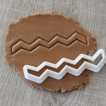 a chevron cortador de biscoito profissional casa 3dprinting biscoitos cookie cookiecutter cooky jantar fondant o gengibre gingerbread do agregado familiar fechadura cozinha utensílios pastelaria printable 3d print model - Mito3D