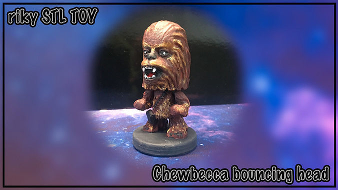 chewbacca bouncing head arms chewbe wookiee kashyyyk yoda ian solo games toys 3D print model - Mito3D