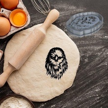chewbacca cookie cutter pastry dough biscuit sugar food cookies cutters star wars starwars chewie wookiee house kitchen dining 3d print model - Mito3D