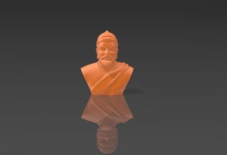 chhatrapati shivaji maharaj 3d model 3dprint printable king maratha empire bust statue portrait sculpture art sculptures 3d print model - Mito3D