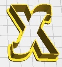 chi case cookie cutter greek alphabet lowercase games toys 3d print model - Mito3D
