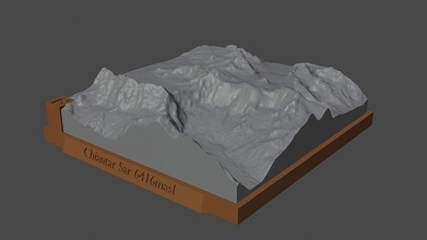 chiantar sar montagna paesaggio vulcano terreno ambiente natura fotogrammetria elevazione dem scienza 3d print model - Mito3D