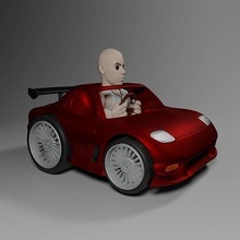 chibi macchina 10 dominicano 2 chibicar toon veicolo giochi giocattoli cartoni animati carattere mopar hemi toretto capelli scifi 3d print model - Mito3D