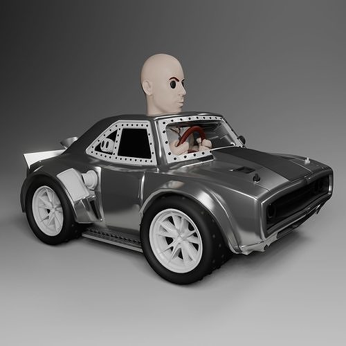 chibi wagen no 15 dom eis rad reifen kapuze automobil fahrzeug chibicar toon cartoons charakter spiele spielzeuge glb haar 3D print model - Mito3D