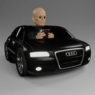 chibi car 29 - transporter 2 chibicars cars hair scifi vehicle character tire body audi catoon tyre racing movies playmobil toys cartoy quattro jason statham germany art sculptures 3d print model - Mito3D