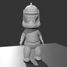 chibi storm trooper - stormtrooper phase helmet starwars stromtrooper clone sculpt games toys 3d print model - Mito3D