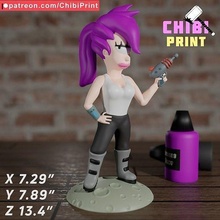 chibi turanga lella futurama marvel comix dc mcu movie figure collectibles games toys leela mutant bender 3d print model - Mito3D