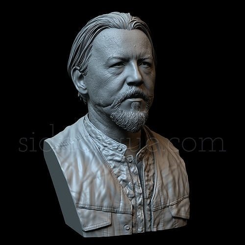chibs telford sons of anarchy tommy flanagan soa bust character 3d printing sidnaique art sculpture likeness realistic sculptures 3D print model - Mito3D