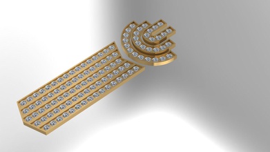 şık elmas küpe altın tasarım takı yazdırılabilir sanat modern platin Gümüş gem parlak 3d print model - Mito3D