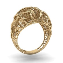schick Ring Qualität druckbar Diamant Schmuck cad Hochzeit Edelsteine brillant exklusiv Mode Gold rhiho cnc Silber Ringe 3d print model - Mito3D