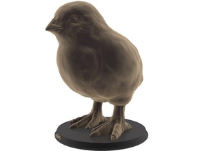 polluelo imprimible pollo granja lindo pájaro salvaje animal mamífero real realista naturaleza juguete juguetes estatua arte esculturas 3d print model - Mito3D