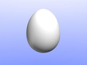 œuf de poule la science l'oeuf blanc les textures poulet dinosaure œufs eastereggs biologie 3d print model - Mito3D