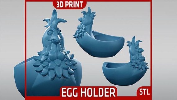 chicken plate - stl easter basket capacity container bucket vase dishes storage egg bowl happy holder cup accessories desk decoration house design garten kitchen dining 3d print model - Mito3D