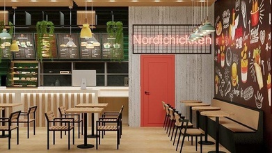 Hähnchen Restaurant Design Innere Küche Bar Stuhl Lebensmittel Möbel Cafe Essen 3d print model - Mito3D