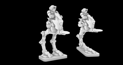 pollo camminatore guerra delle stelle 6mm wargaming giochi giocattoli 3d print model - Mito3D