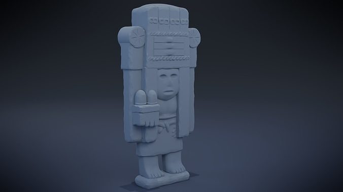 chicomecoatl aztèque déité ancien maya temple ruiner tombeau indien mexique pyramide archéologie mexicain vieux sculpture statue monument l'histoire architectural décoration art sculptures 3D print model - Mito3D