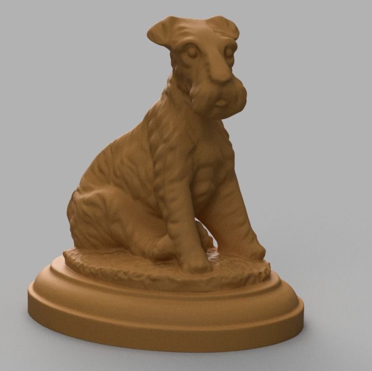 chien Hund laisse Tier Zoo Natur Kunst Skulptur Statue Dschungel Savane Elefant Zebre Insekt Gorille versengen chameau 3D print model - Mito3D
