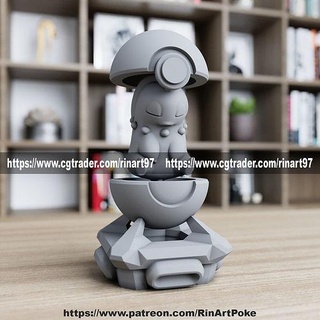 chikorita pokebola pokemon juegos juguetes 3d print model - Mito3D