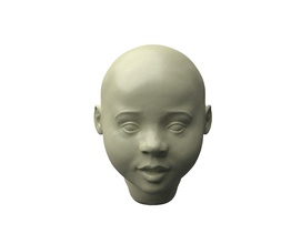 child girl head art baby young kid infant sculptures female human people 3d print model - Mito3D