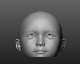 bambino testa manichino monocromo figlio corpo giovane ritratto bello tipo cartone animato uomo viso arte sculture 3d print model - Mito3D