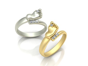 bambino gamba anello baby squillo gioielli babyring 3d modello goldring acquistare anelli 3d print model - Mito3D