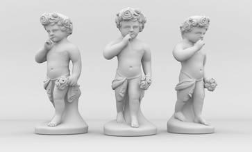 bambino scultura modello 3d art il greco grecia romano storico di bronzo la busto vestito tunica l'anatomia maschio antiquariato statua carattere ragazzo sculture 3d print model - Mito3D