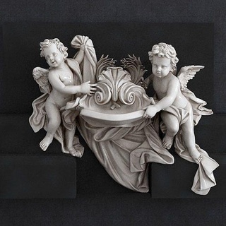 children angels baby baroque sculpture cupid religion statue flowers people man art sculptures 3d print model - Mito3D