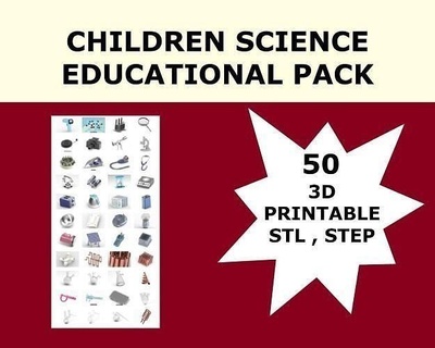 children science educational pack chemistry lab biology physics student education kids learning college academy toys astronomy child instrument technology birthday scientific 3d print model - Mito3D