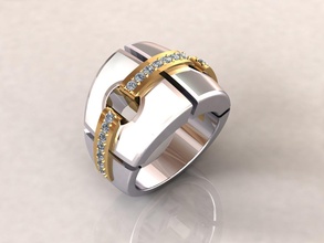 chimento noblesse ring gold jewelry silver printable diamond jewel jewellery gem sterling apparel brilliant fashion beauty brillant mother pearl rings 3d print model - Mito3D