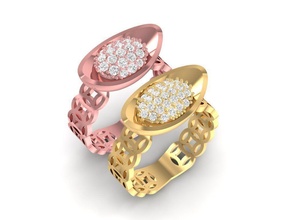China Feng Shui diamante anillo 2368 joyería joya Moda accesorios oro hombre hombres mujer unisexo diseño anillos 3d print model - Mito3D