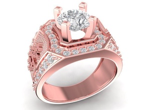 China Feng Shui contento suerte diamante anillo 643 joyería joya Moda accesorios oro hombre hombres unisexo diseño 3d print model - Mito3D