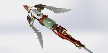 china mercy zhuque staff wings overwatch cosplay blizzard hobby diy 3d print model - Mito3D