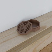 china pattern 1 box wood cnc japan fabric log lowpoly hobby diy 3d print model - Mito3D