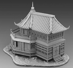 chinois gros maison Chine Maisons traditionnel tradition Dragon Rouge dragon Sakura rose lampes poche 3dmodels modèles 3d 3dprinting Jeux jouets 3d print model - Mito3D