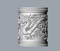 chinese dragon pen holder art animal sculptures necklace decorative nature printable statue jeweler ring games toys game accessories 3d print model - Mito3D