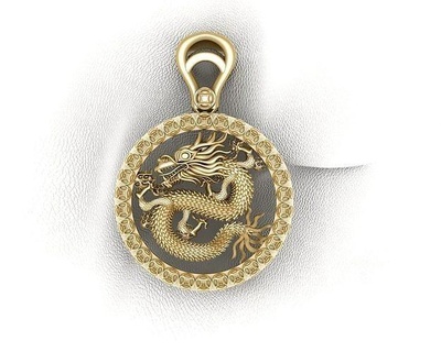 chinese dragon pendant 3d print model chinese dragon pendant 3d print model jewelry art china gold chinese dragon fantasy asian beast asian dragon models dragon sculpture architectural monster necklaces  3d print model - Mito3D