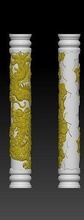 chinese dragon pillar scroll asian house decor 3d print model - Mito3D