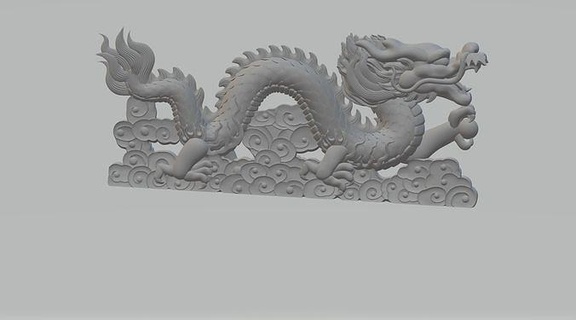 chinês Dragão estátua 3d modelo personagem fantasia criatura escultura vitrine réptil Bravo animal monstro arte esculturas 3d print model - Mito3D