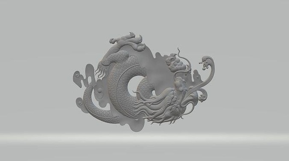 Çince Ejderha heykel 3d model karakter fantezi yaratık gösteriş sürüngen kızgın hayvan canavar Sanat heykeller 3d print model - Mito3D