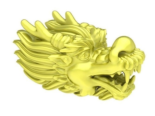 chinois tête dragon bijoux 3959 mode accessoires or diamant conception bague 3d print model - Mito3D