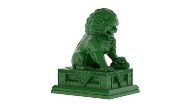chinese lion statue 3d print guardian stone foo dogs protect building asia monument imperial palace game printing printable st art sculptures 3d print model - Mito3D
