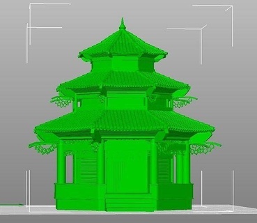 chinese old pagoda temple shrine architectural asian architecture building historic exterior china art sculptures 3d print model - Mito3D