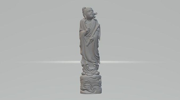 chinese scholar 3d model buddha sculpture statue meditation buddhism printable deity god religion 3dsmax zbrush dragon abstract art scripts modelling miniatures figurines sculptures 3d print model - Mito3D