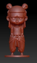 chinese shenhua cartoon characters ne zha art children mirage asia character child sculptures 3d print model - Mito3D