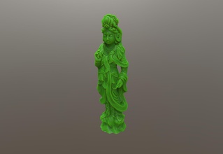 chinese statue female art asian woman body decor ancient sculptures 3d print model - Mito3D