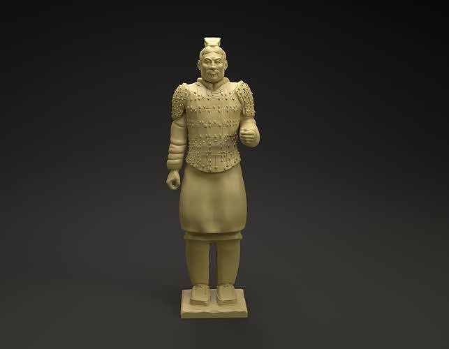 chinois terre cuite guerrier figurine prévu 3d impression chine asie argile imprimable statue sculpture sculpter miniature figure mémorial armée militaire guerre soldat art sculptures 3D print model - Mito3D