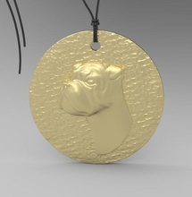 chinese zodiac dog relief bas horoscope coin necklace printable gold silver simbol pattern fantasy astrological sign animal mythology mythological creatures pendants jewelry 3d print model - Mito3D