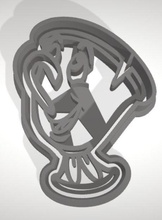 chip cookie cutter intricate detail house potts beast beauty disney nickelodeon children kitchen dining 3d print model - Mito3D